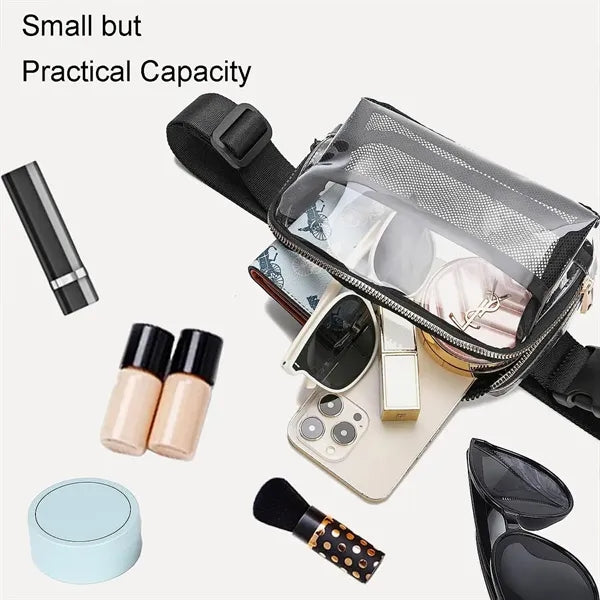 Stadium Adjustable Strap Clear Crossbody Bag