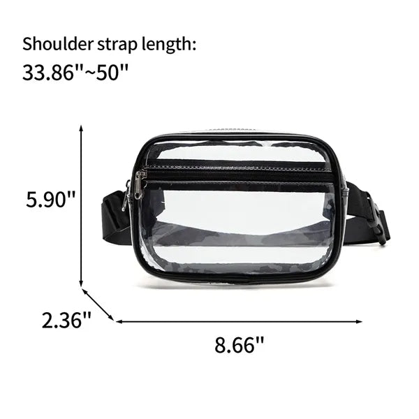 Stadium Transparent Clear Fanny Pack with Adjustable Belt