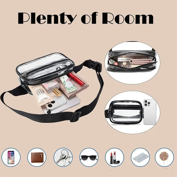 Stadium Transparent Clear Fanny Pack with Adjustable Belt