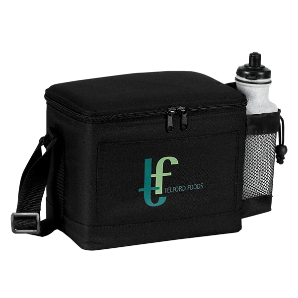 Insulated 6 Pack Cooler with Bottle Holder