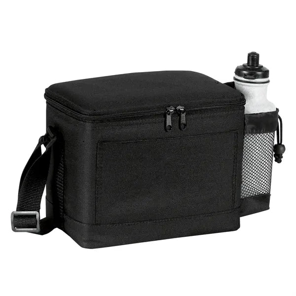 Insulated 6 Pack Cooler with Bottle Holder
