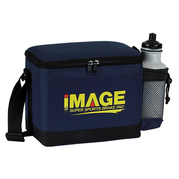 Insulated 6 Pack Cooler with Bottle Holder