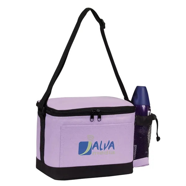 Insulated 6 Pack Cooler with Bottle Holder