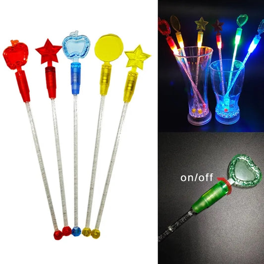 LED Swizzle Cocktail Stick Drink Stirrer