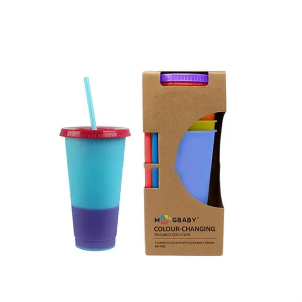 24oz Color Changing Tumbler with Straw
