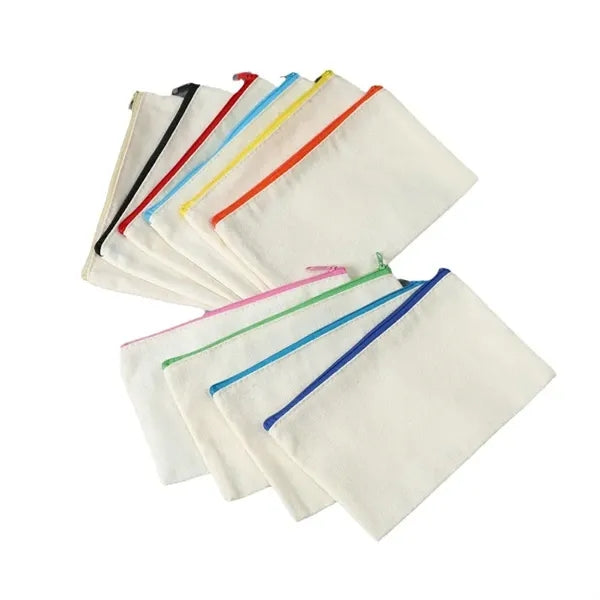 Canvas Zippered Pencil Bag