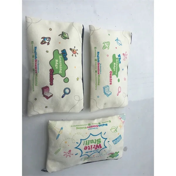 Canvas Zippered Pencil Bag