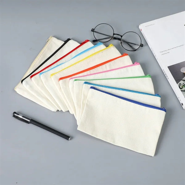 Zippered Canvas Stationery Pouch