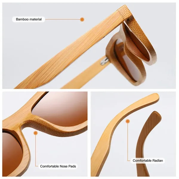 Polarized Wood Sunglasses With Case