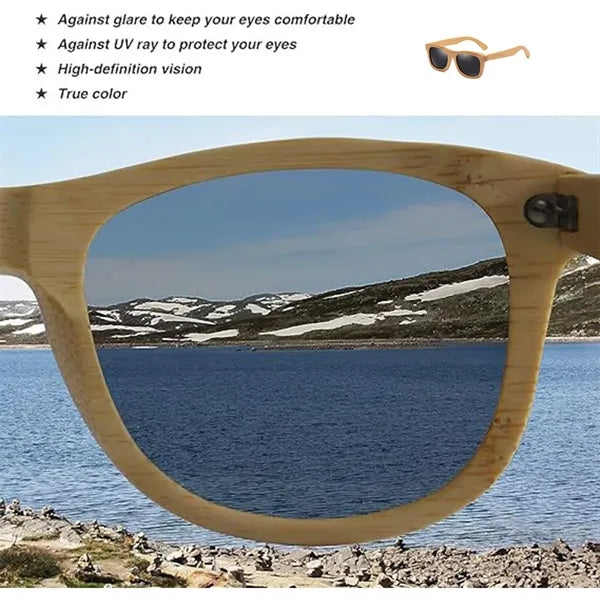 Polarized Wood Sunglasses With Case