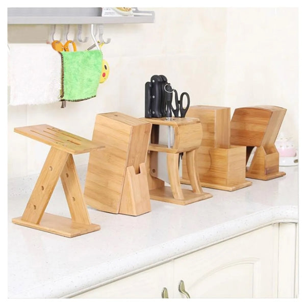 Bamboo Dust-proof And Anti-slip Knife Storage Rack