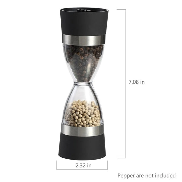 2 in 1 Double-ended Pepper Adjustable Spice Grinder