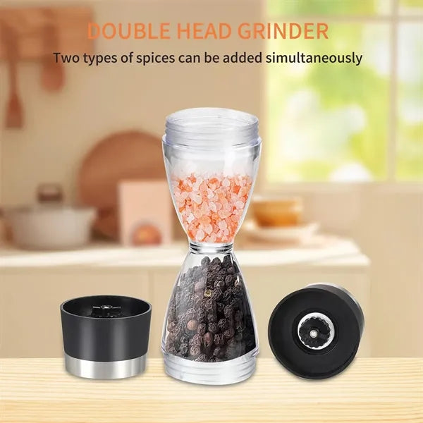 2 in 1 Double-ended Pepper Adjustable Spice Grinder