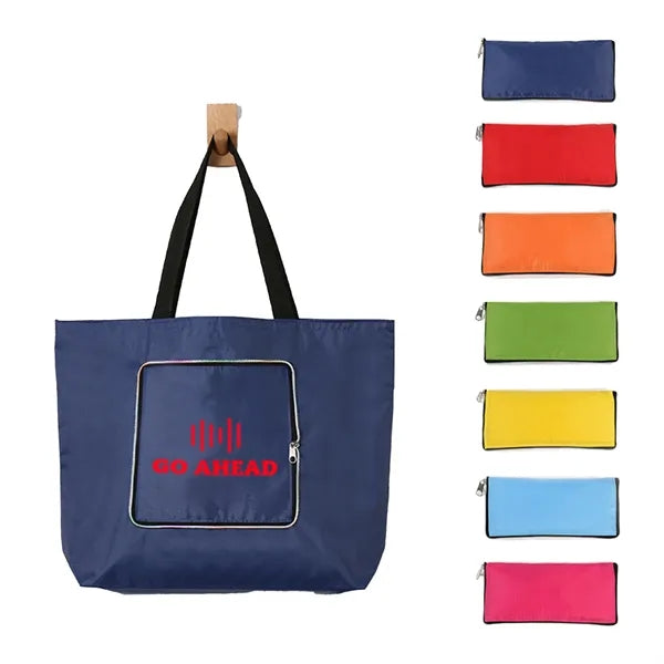 Zipper Shopping Tote Bag