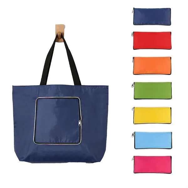 Zipper Shopping Tote Bag