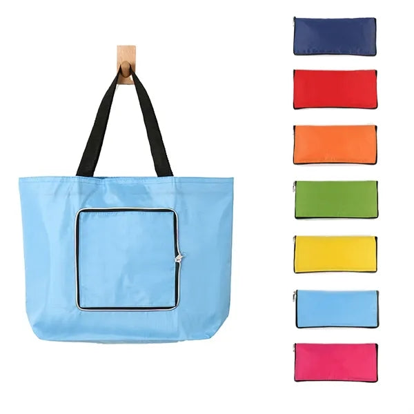 Zipper Shopping Tote Bag