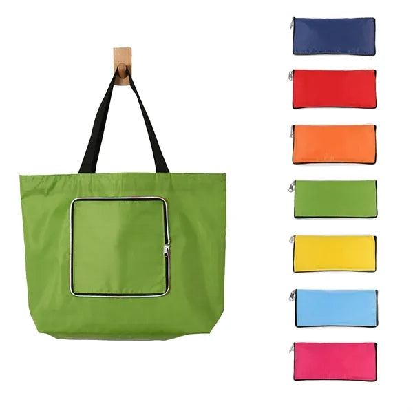 Zipper Shopping Tote Bag