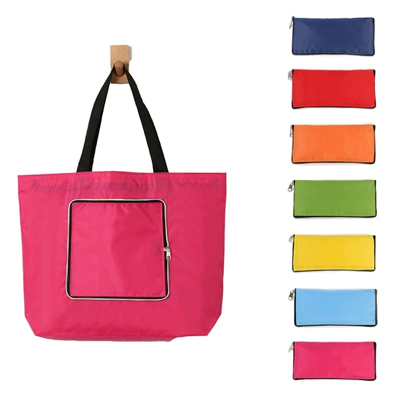 Zipper Shopping Tote Bag