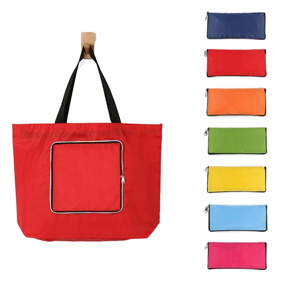 Zipper Shopping Tote Bag