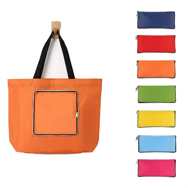 Zipper Shopping Tote Bag