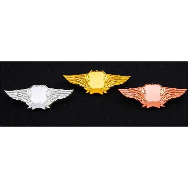 Senior Metal 3D Angel Wings Badge Pins