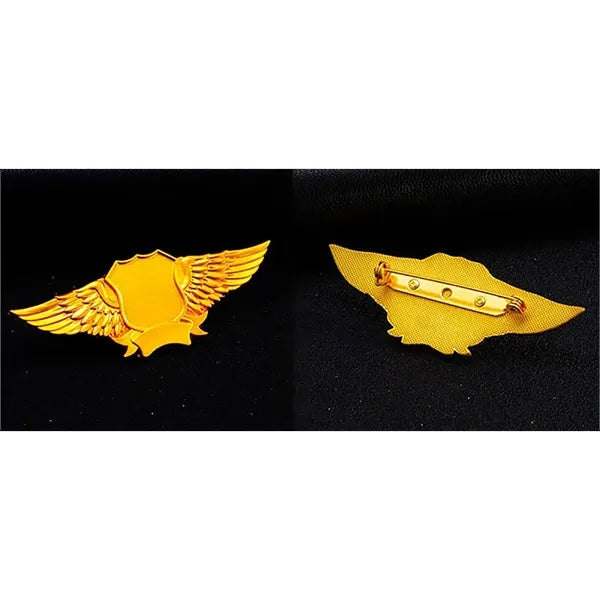 Senior Metal 3D Angel Wings Badge Pins