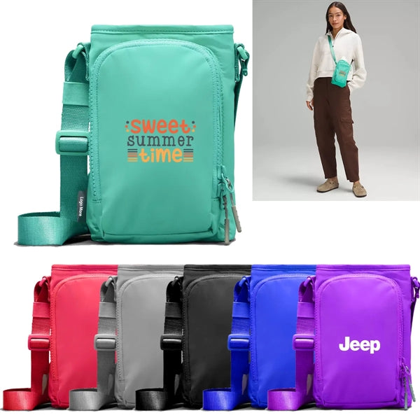 Water Bottle Crossbody with Front Pocket