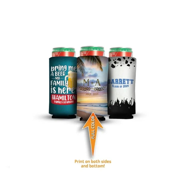 Full Color 12oz Tall Slim Can Coolie
