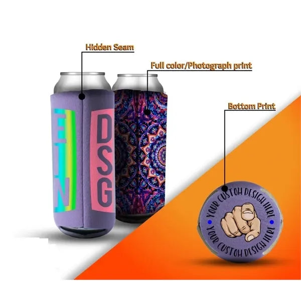 Full Color 12oz Tall Slim Can Coolie