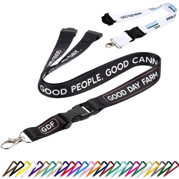 3/4" Sublimated Lanyard w/ Buckle Release