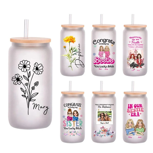 16oz Full-Color Printed Glass Bottle