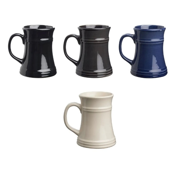 Ceramic Coated Craft Beer Tankard Mugs, 17 oz.
