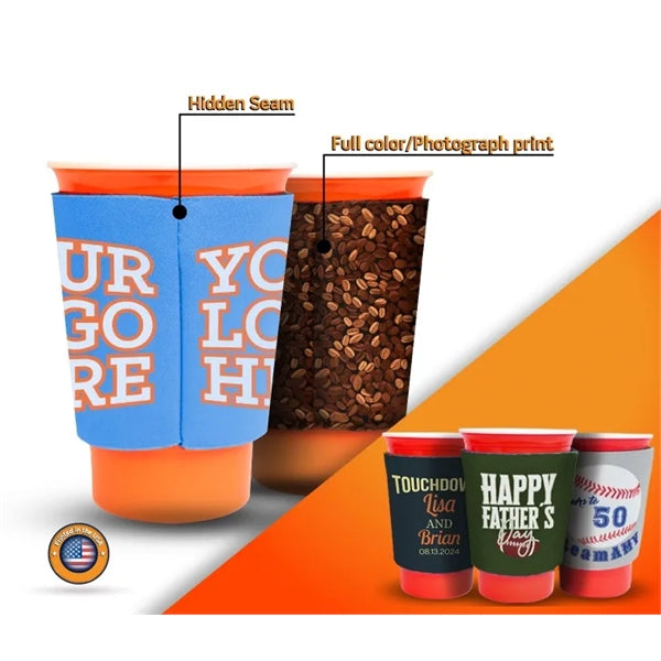 Full Color Solo Cup Sleeve Coolie