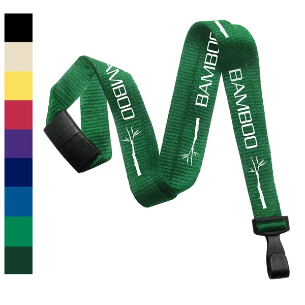 3/4" Custom Silkscreen Bamboo Lanyards