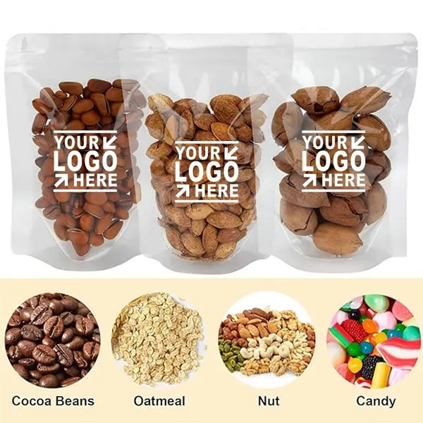 Matte Frosted Clear Zipper Food Bags