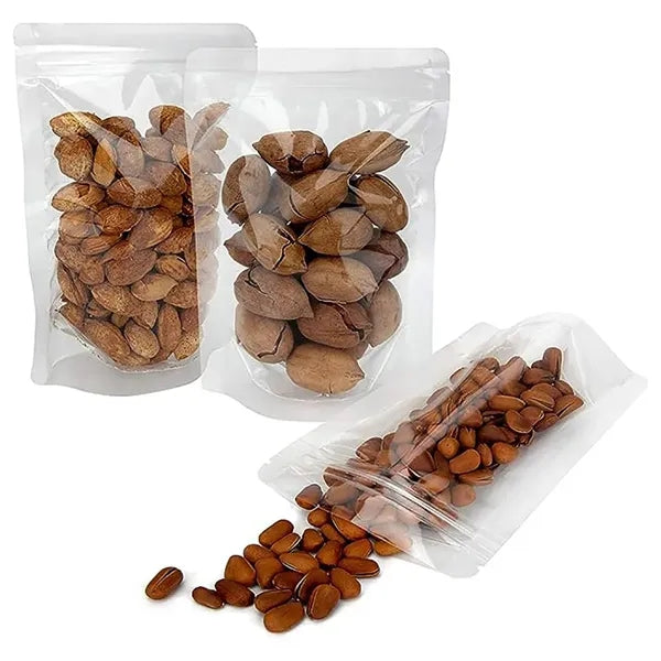 Matte Frosted Clear Zipper Food Bags