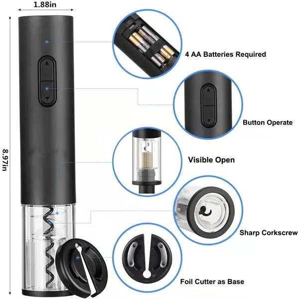 Electric Wine Opener And Foil Cutter Kit