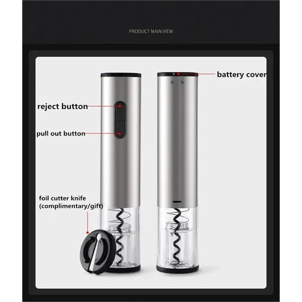 Electric Wine Opener And Foil Cutter Kit