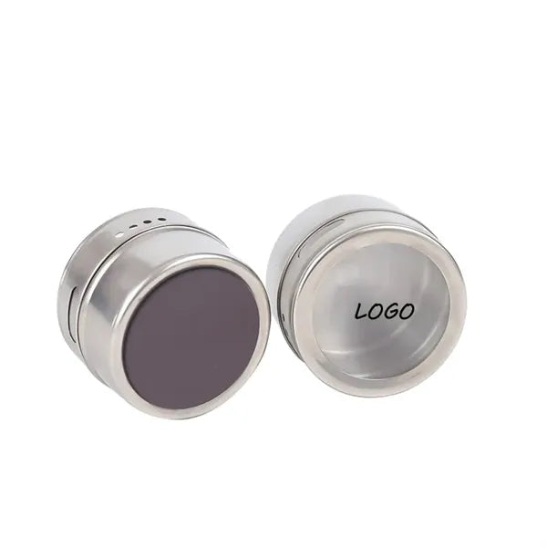 Magnetic stainless steel jar spice storage box