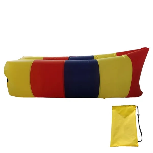 Quilted Inflatable Lounger w/ Drawstring Pouch