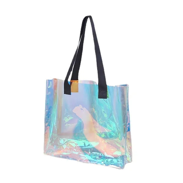 Holographic Clear Tote Iridescent PVC Bag