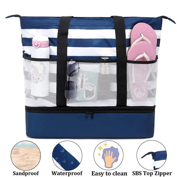 Beach Foldable Cooler Tote Bag