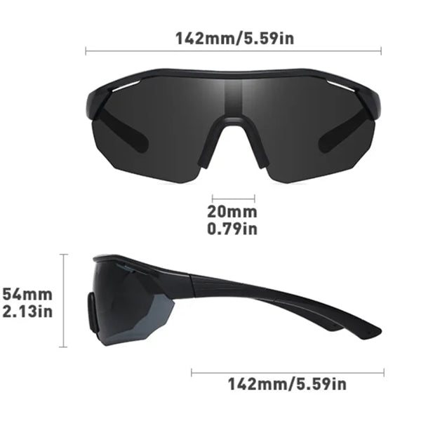 Polarized Sports Sunglasses Cycling Baseball PC Frame Shield