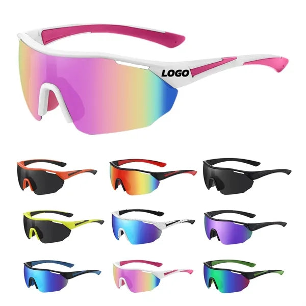 Polarized Sports Sunglasses Cycling Baseball PC Frame Shield