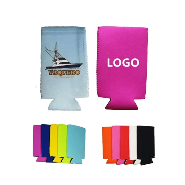 Slim Neoprene Collapsible Can Coolers