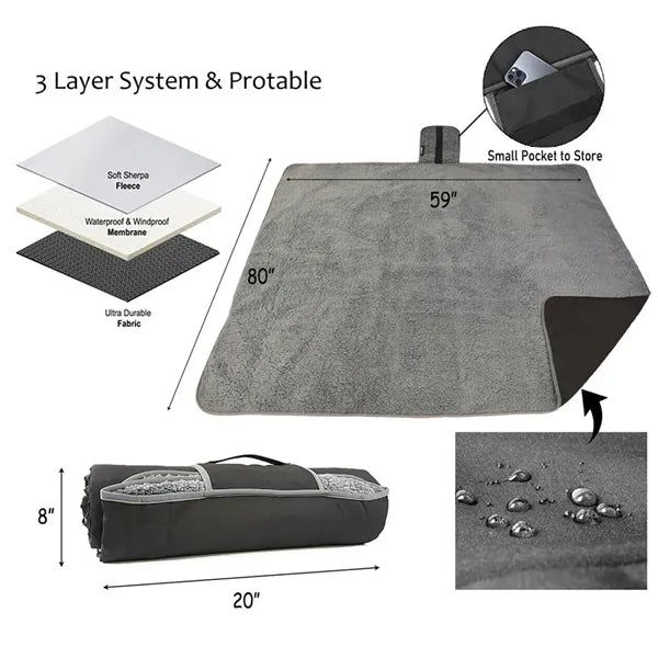 Foldable Waterproof Outdoor Blanket