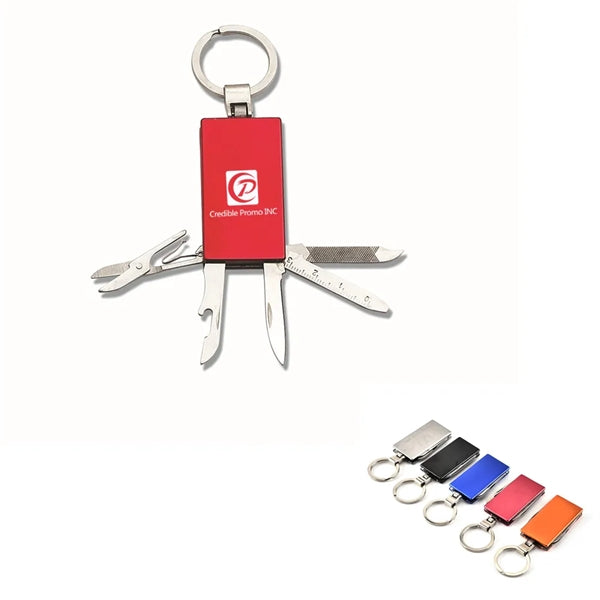Foldable Multitool Tool Keychain With Pocket Knife Opener