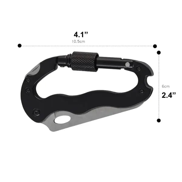 5-in-1 Survival Tool Keychain Blade Carabiner