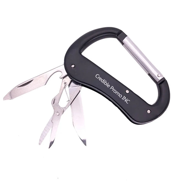 Multitool Carabiner With Pocket Knife Bottle Opener