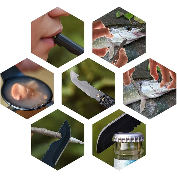 Outdoor Camping Tactical Multi-Tool Spork Knife